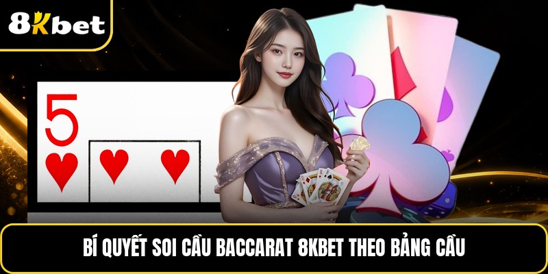 Bí quyết soi cầu baccarat 8KBET theo bảng cầu